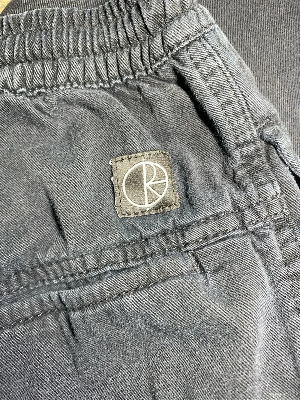 Polar Skate Co. Black Surf Pants Elastic Waist Drawstring Size Medium